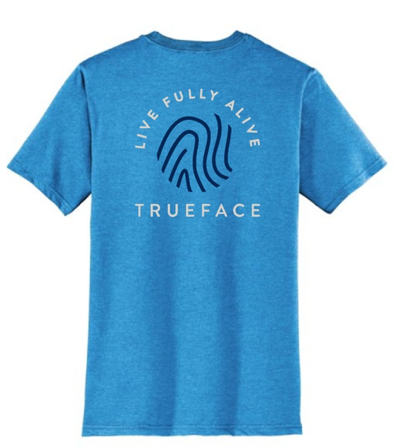 Trueface Shirt (Blue - Fingerprint/Live Fully Alive)