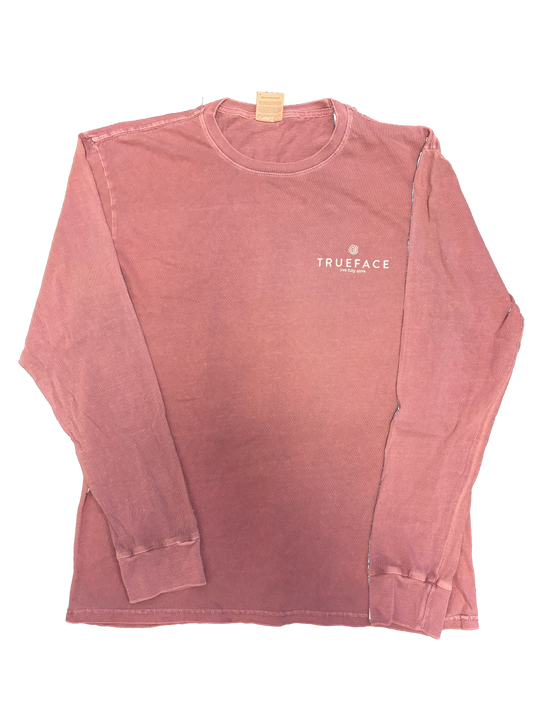 T-shirt à manches longues Trueface (Blanc cassé - Montagne/Vivre pleinement vivant)